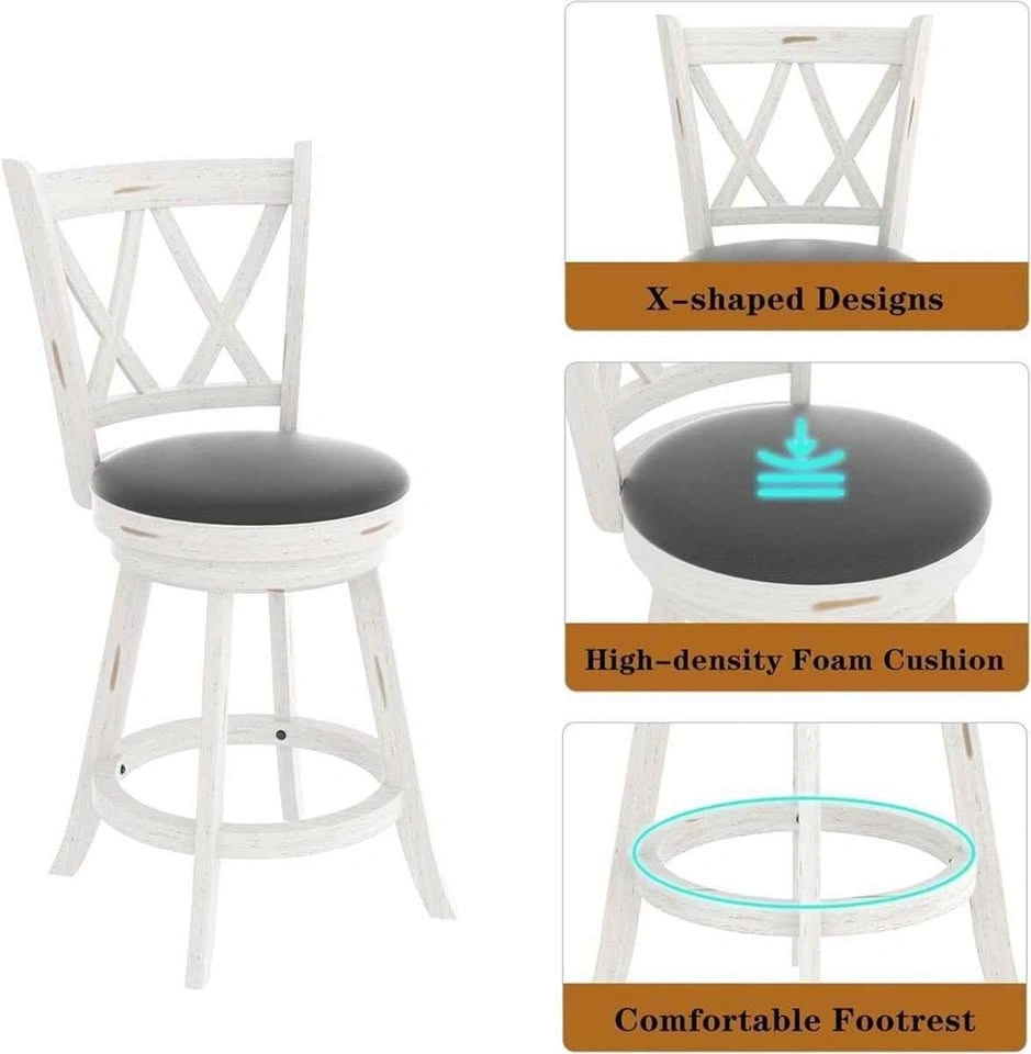 Counter Height Swivel Bar Stools (Set of 2) - photo 5