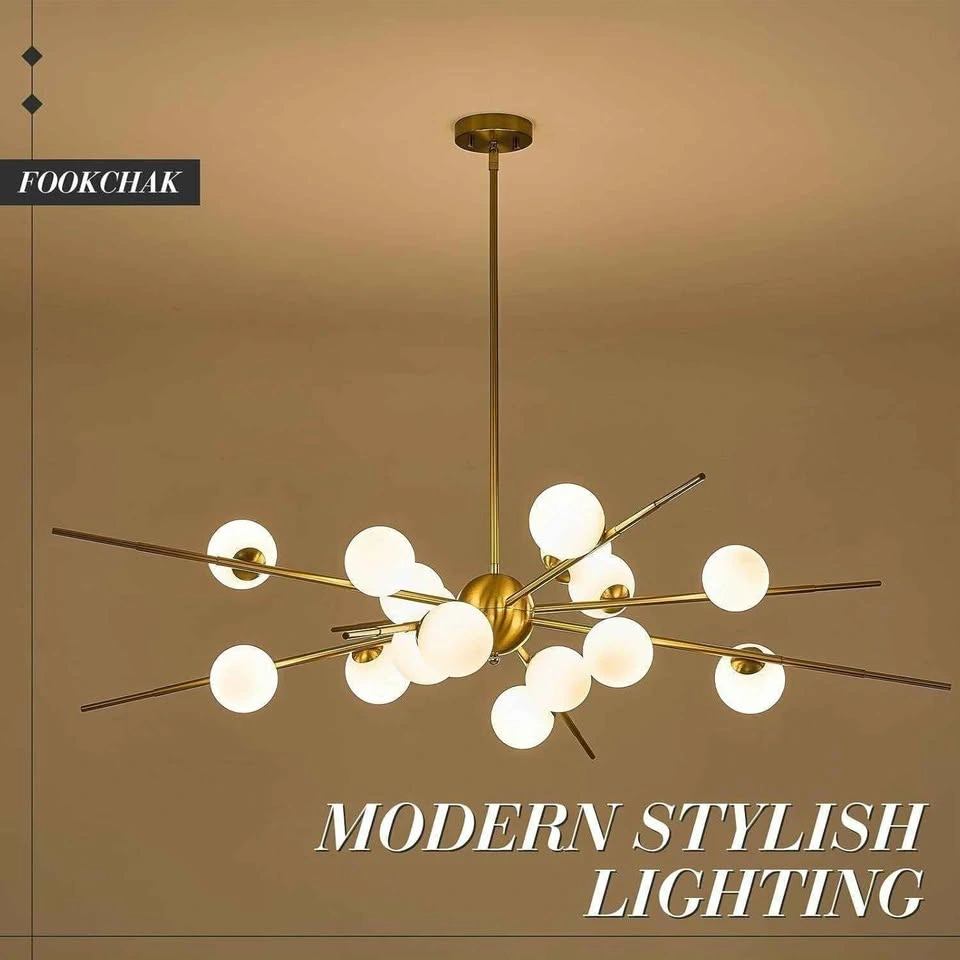 Large Gold 16-Light Sputnik Chandelier (51 inches) - photo 2