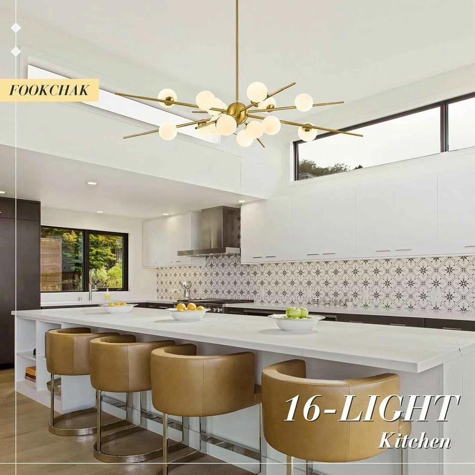 Large Gold 16-Light Sputnik Chandelier (51 inches) - photo 3