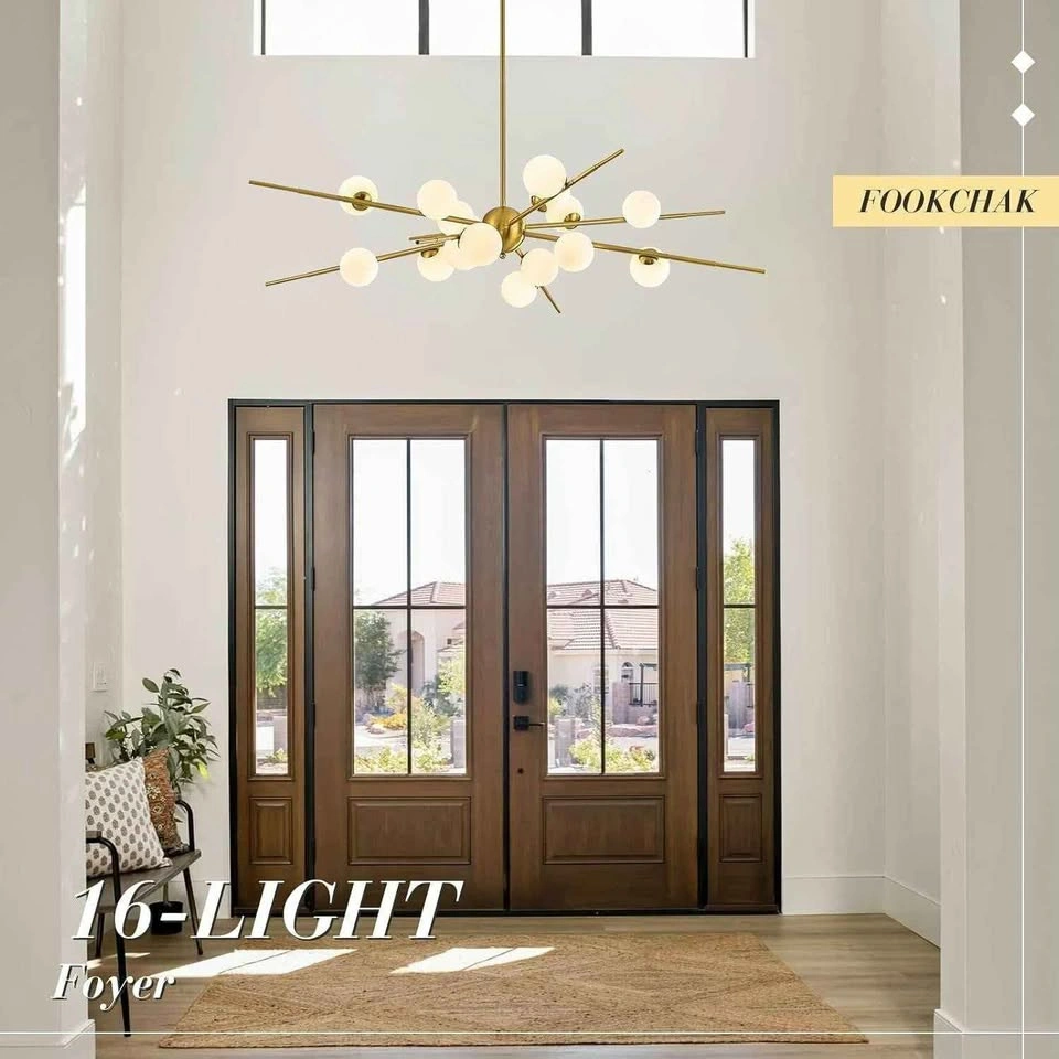 Large Gold 16-Light Sputnik Chandelier (51 inches) - photo 4