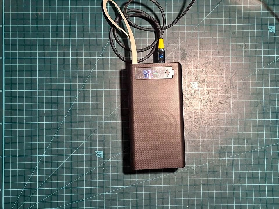 12 Cell Panasonic 18650 Power Bank - 22W Fast Charge, Wireless