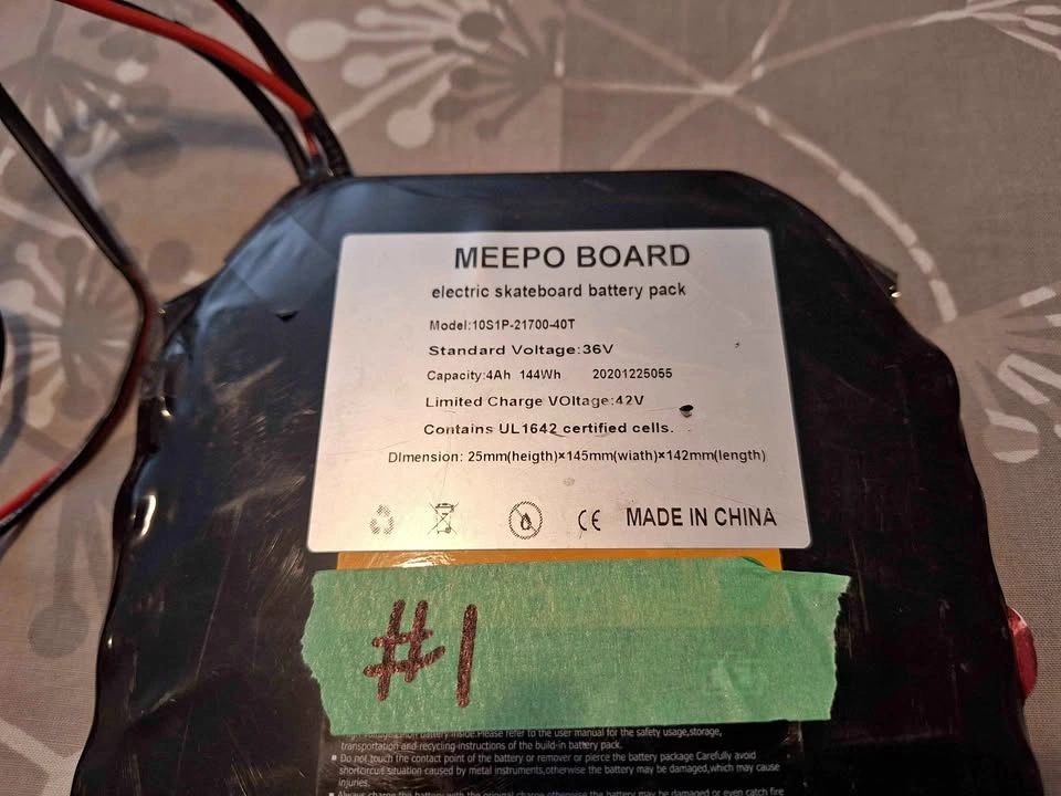 Meepo 36v AWD Pro Esk8 Electric Skateboard Battery Pack