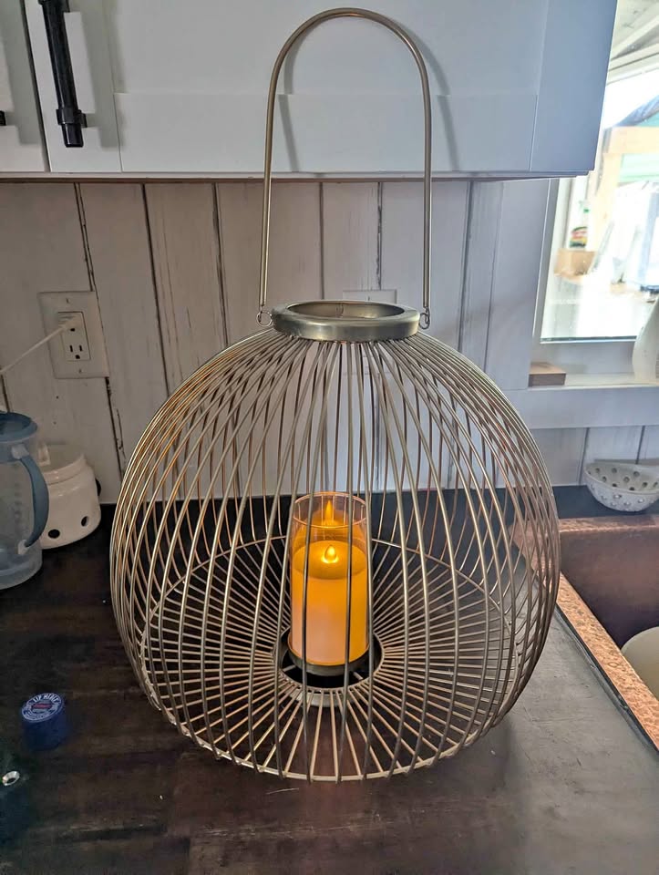 🧡Gold hanging candle holder