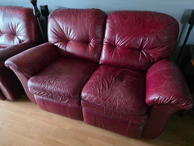 Genuine Leather Couch & Loveseat