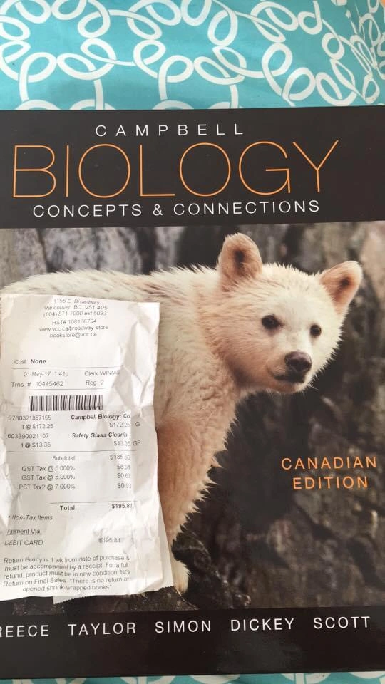 CAMPBELL BIOLOGY CONCEPTS AND CONNECTIONS CANADIAN EDITION.