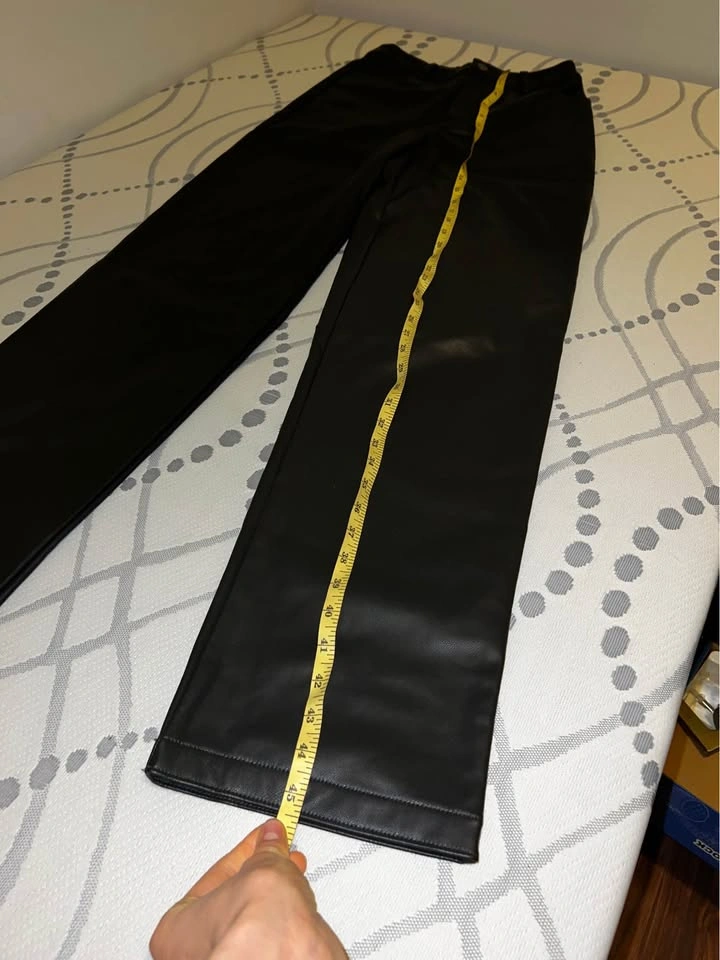 Faux Leather Straight Leg Pants Tall (US 4) - photo 3