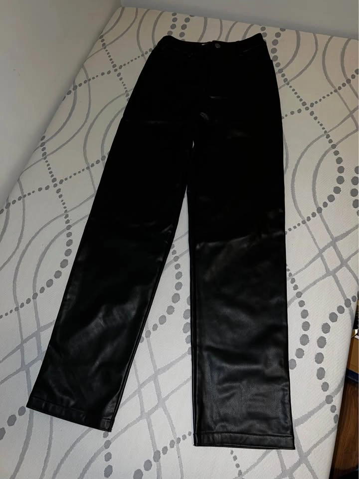 Faux Leather Straight Leg Pants Tall (US 4) - photo 4