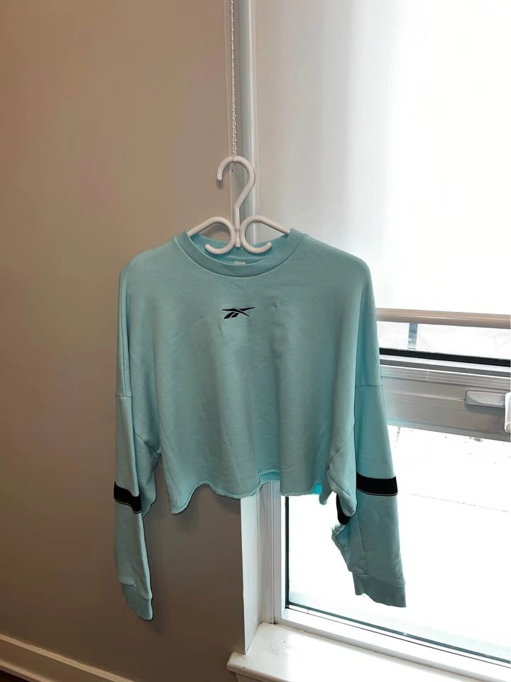 Reebok Studio Cropped French Terry Crew Oversized Sweatshirt L/X - photo 2