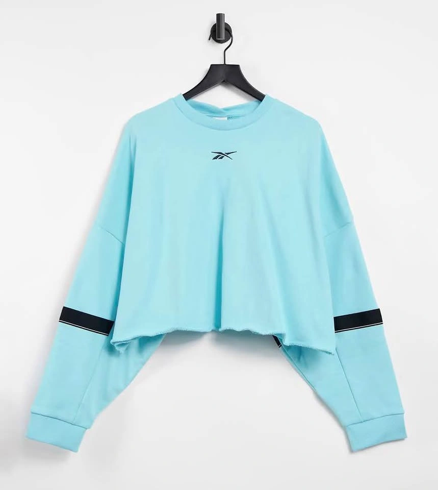 Reebok Studio Cropped French Terry Crew Oversized Sweatshirt L/X - photo 4