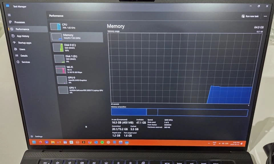 Dell XPS 9510 Laptop (Upgraded) i7 64GB RAM RTX 3050Ti - photo 5