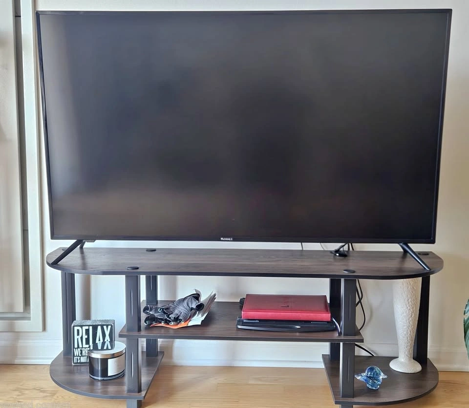 3-Tier TV Stand with Storage - Up to 55" TV