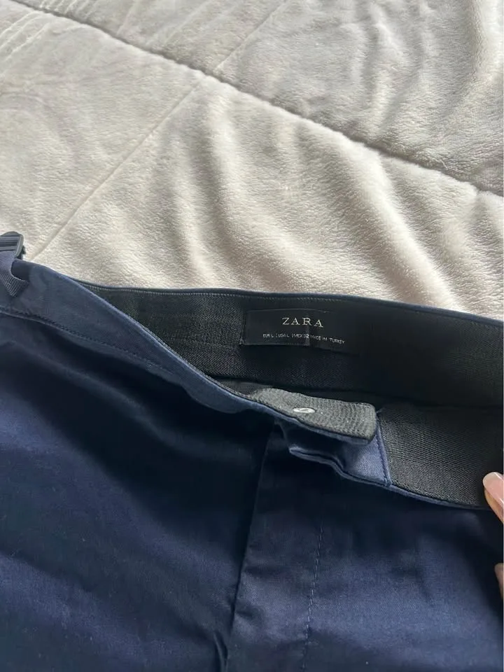 Zara Dark Blue Pants w/ FUTURE Print Size L - photo 3