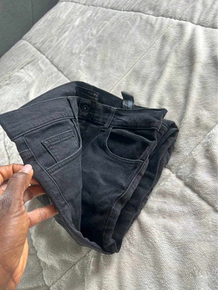 Zara Black Cargo Jeans USA 34 - photo 3