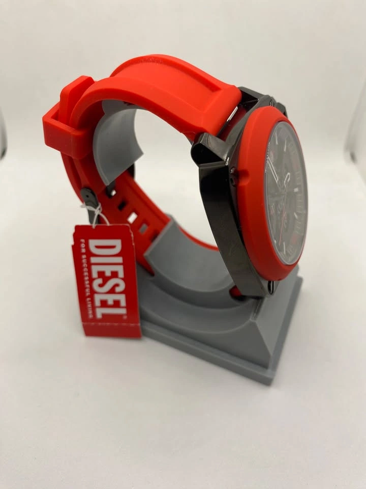 170$ DZ7368 Diesel BAMF Chronograph Red Silicone Watch - photo 4