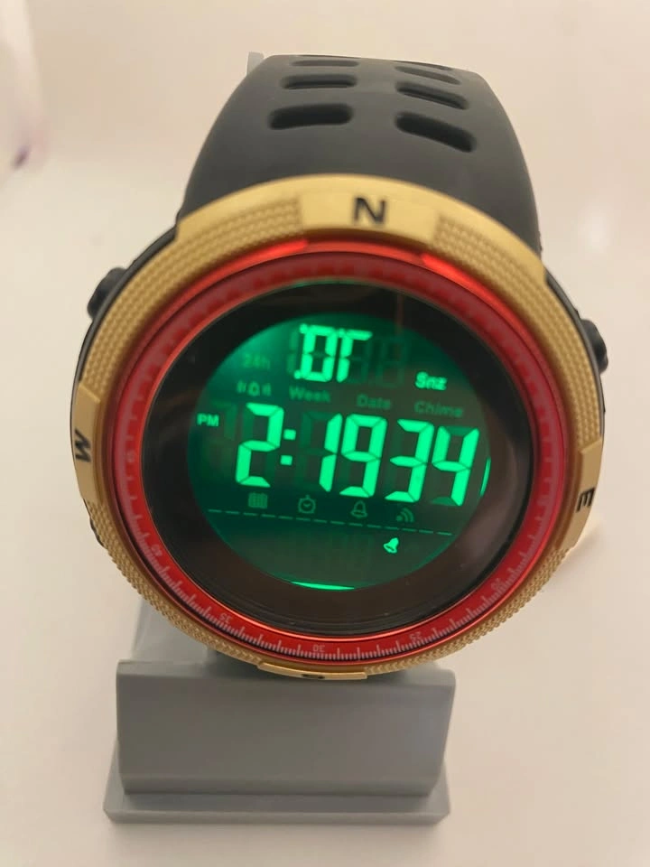SKMEI Digital Sports Watch - Black/Gold/Red - photo 2