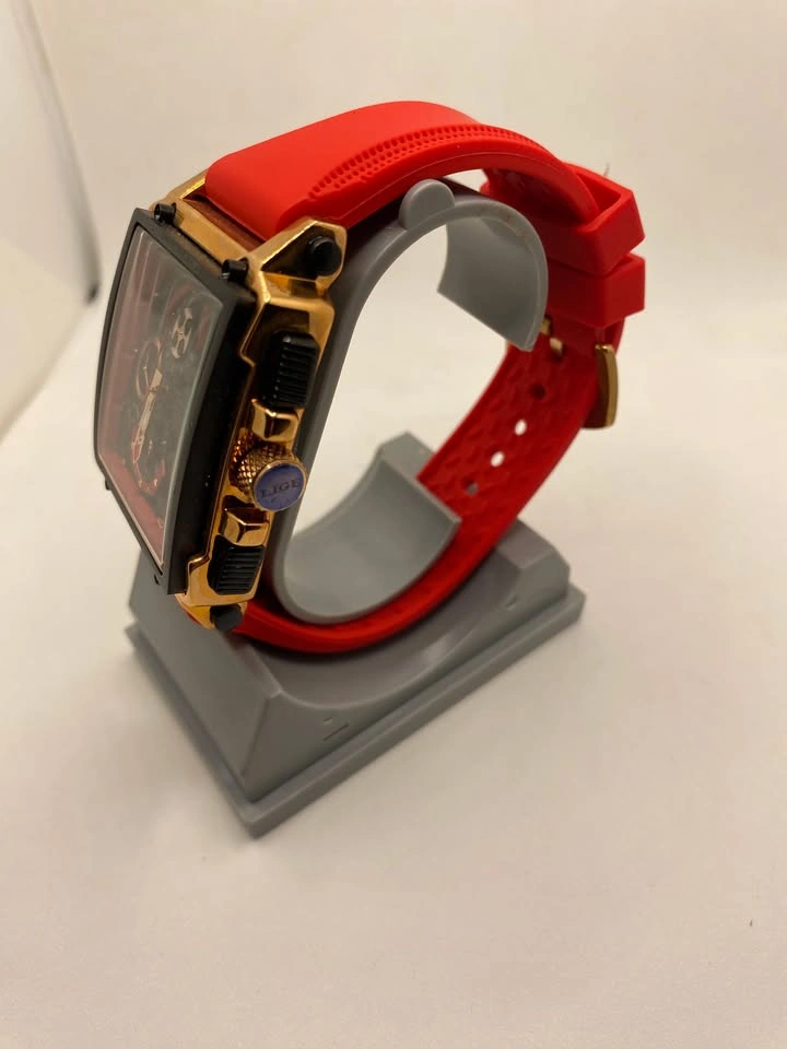 Lige Men's Wrist Watches Silicone Red Strap Brand New - photo 5