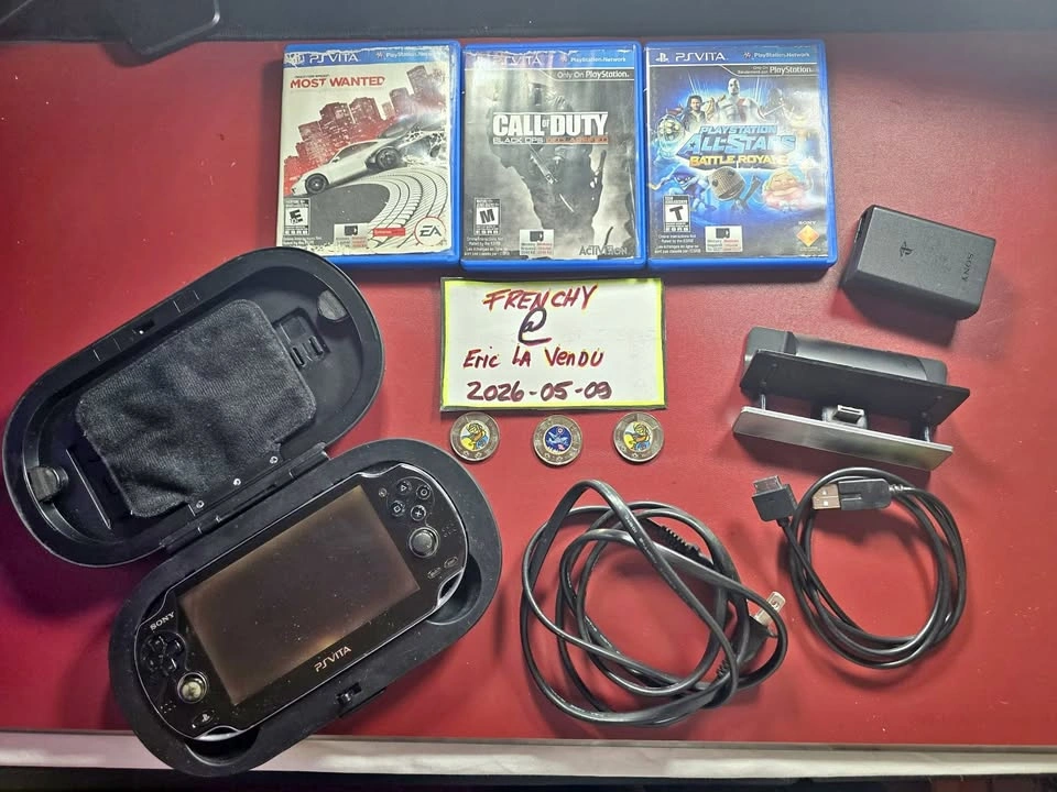 75$ PS Vita with Charger and 3 Games (Read Ad)