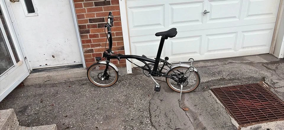 Brompton Clone Folding Electric Bike w Disc Brakes & Rear Rack