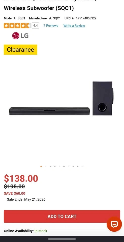 LG SQC1 Soundbar & Wireless Subwoofer | Great Condition! - photo 4