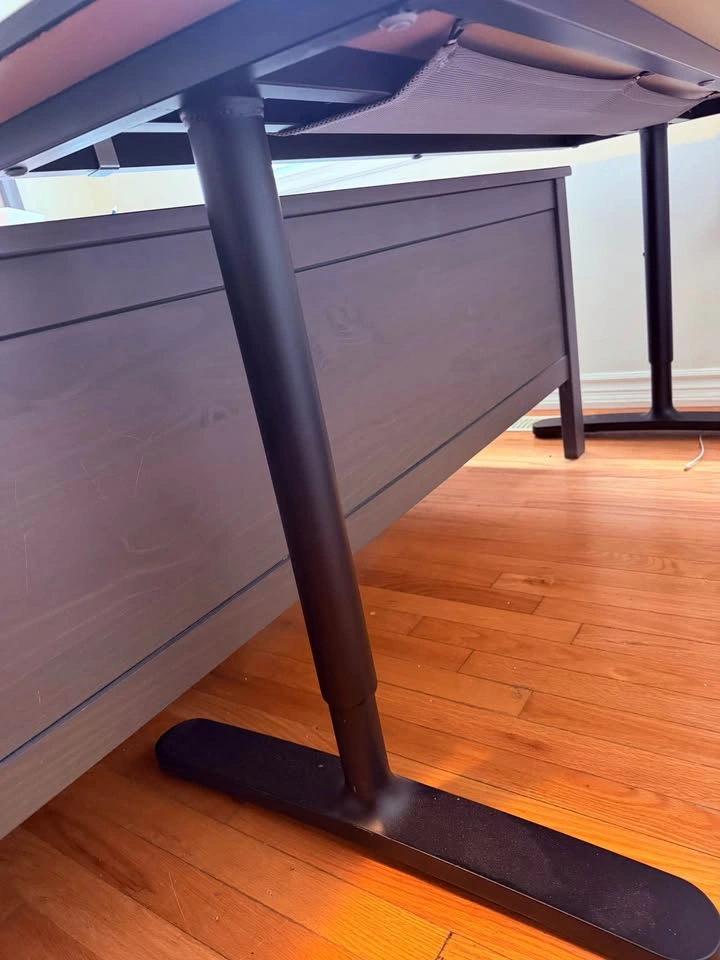 Dark Brown Desk with Adjustable Legs (160x80 cm) - photo 3