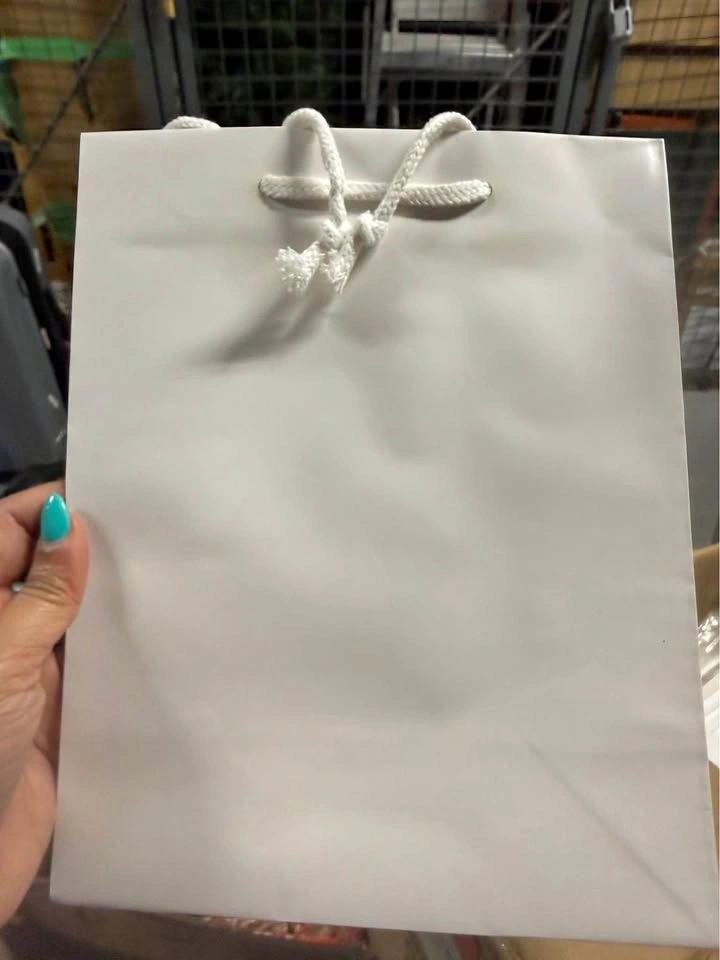 White Matte Gift Bags with Rope Handles – 50 Bags