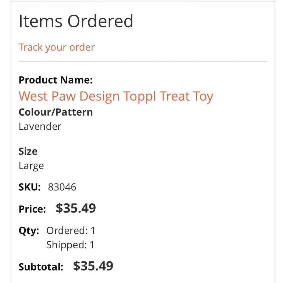 West Paw Toppl Treat Toy – Large (Lavender) - photo 3