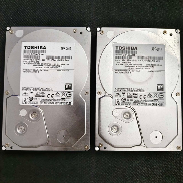 2TB 3.5" HDD (SATA 3) PC Desktop Storage