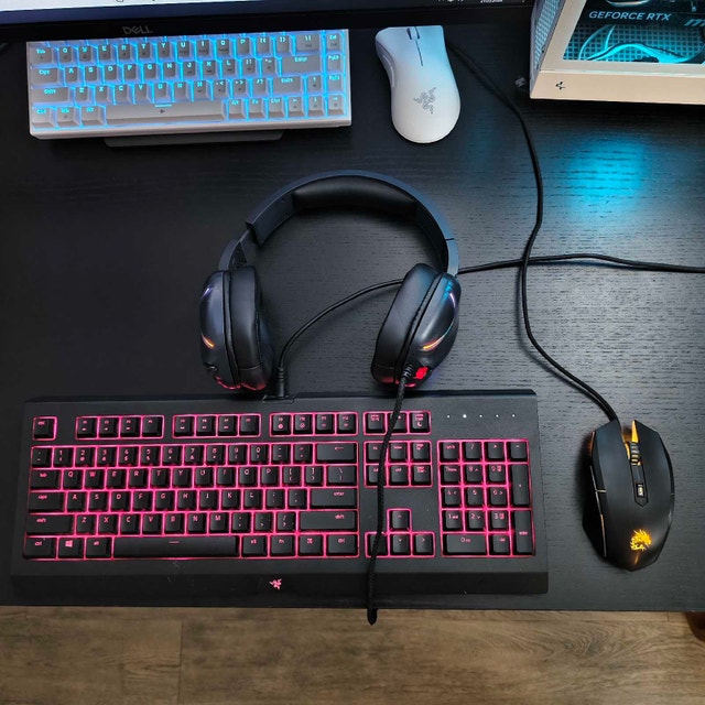 Razer RGB Keyboard, Headset, Mouse Bundle