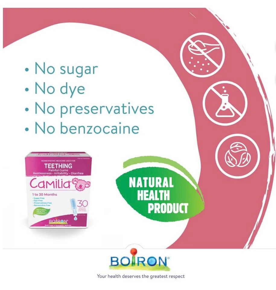 New Boiron Camilia Teething Relief (30 Pack) – Exp 2028 - photo 2