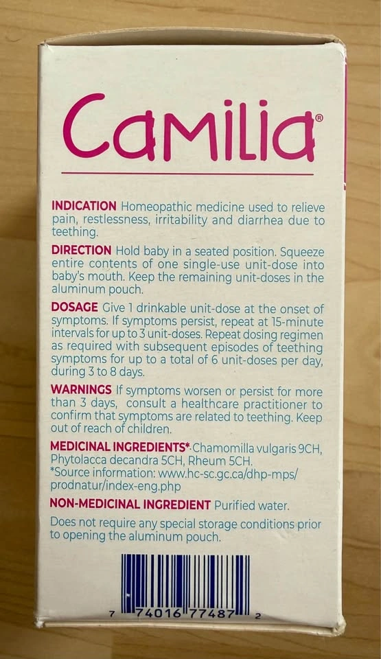 New Boiron Camilia Teething Relief (30 Pack) – Exp 2028 - photo 5