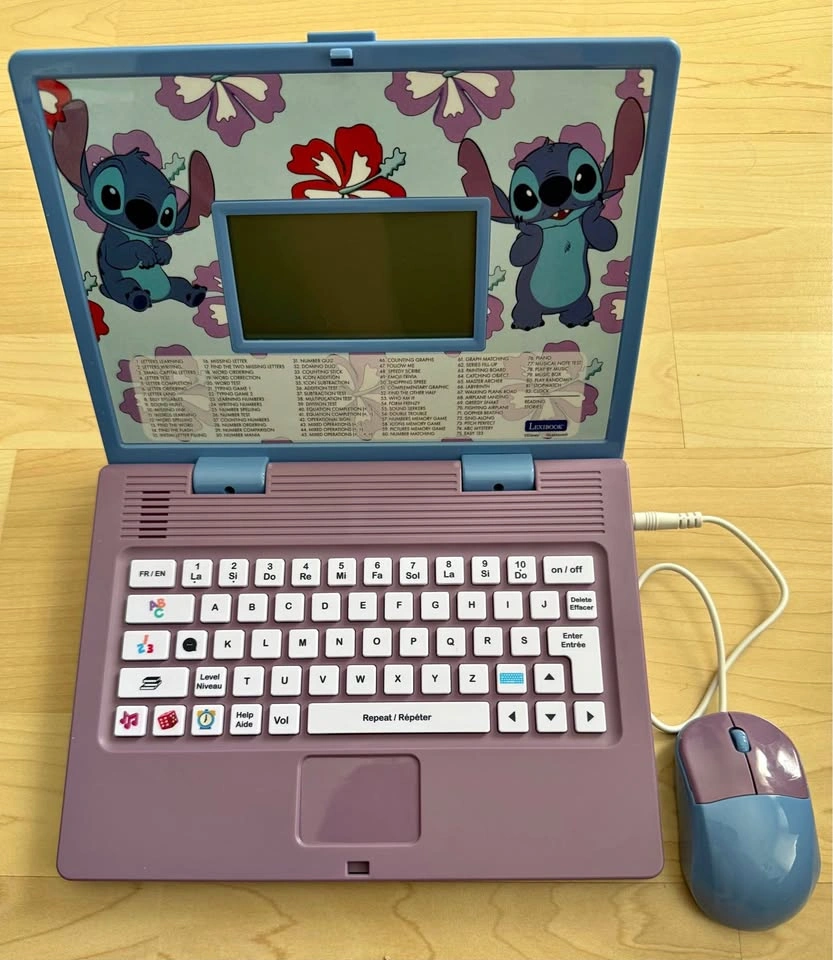 New Disney Stitch Bilingual Educational Laptop (No Box)