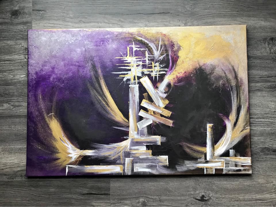 Metallic Abstract Painting