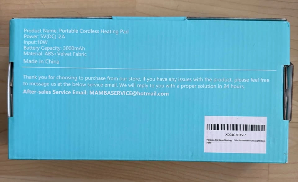 Brand New Portable Heating Pad with Massager - Light Blue - photo 3