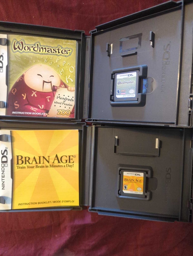 4 Nintendo DS Puzzle Games - Wordmaster, Brain Age, Zenses, Cros - photo 2