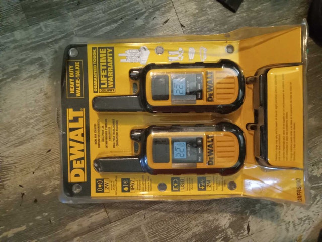 Brand New Heavy Duty Dewalt Walkie Talkie Set