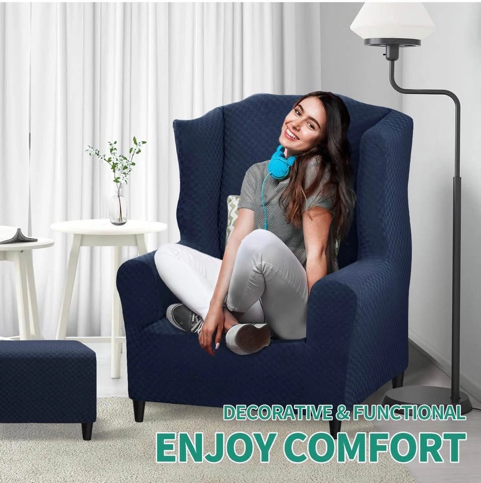 Brand New YEMYHOM Navy Stretch Chair Slipcover – Premium Jacquar - photo 3