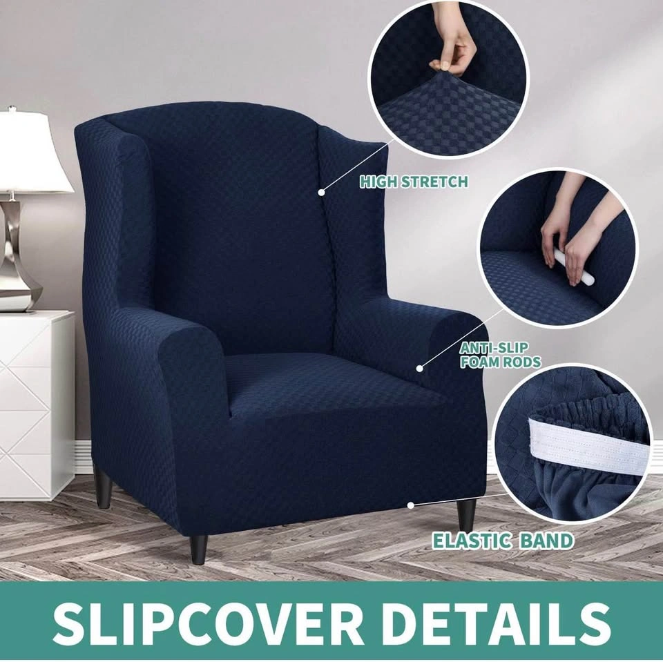 Brand New YEMYHOM Navy Stretch Chair Slipcover – Premium Jacquar - photo 4