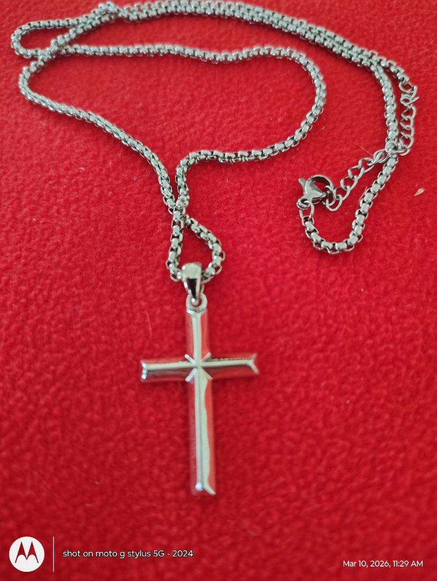 Sterling silver Cross With Necklace
