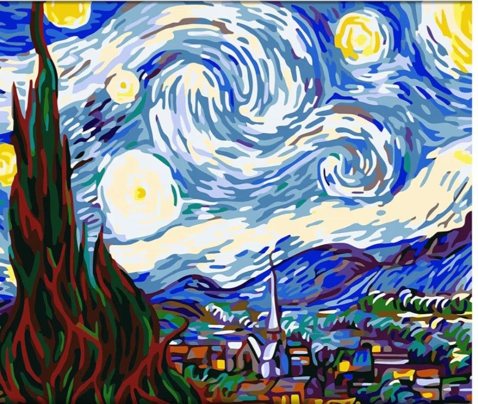 Artist's Loft Van Gogh Starry Night Paint-by-Number Kit - photo 2