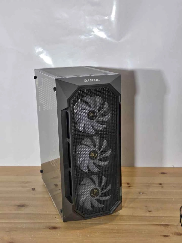 Gaming PC Case White ARGB Tempered Glass ATX, New