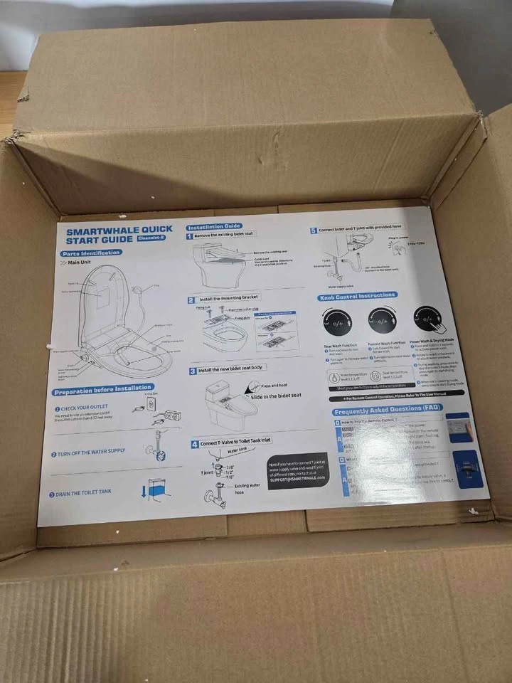 Heated Bidet Toilet Seat Elongated with Dryer, New - photo 4