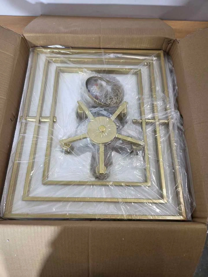 Gold Lantern Chandelier 5-Light Farmhouse Pendant - photo 3