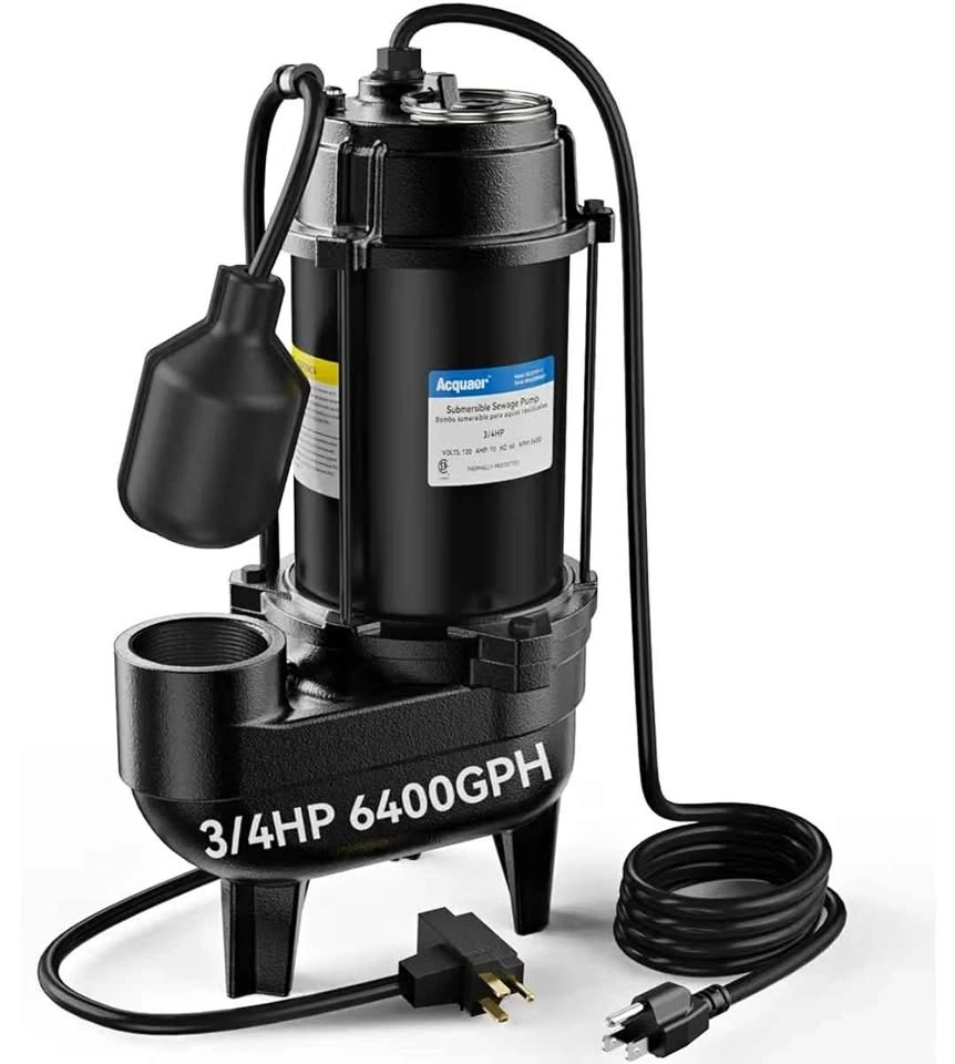 Sewage Effluent Pump 3/4HP Submersible Cast Iron Automatic