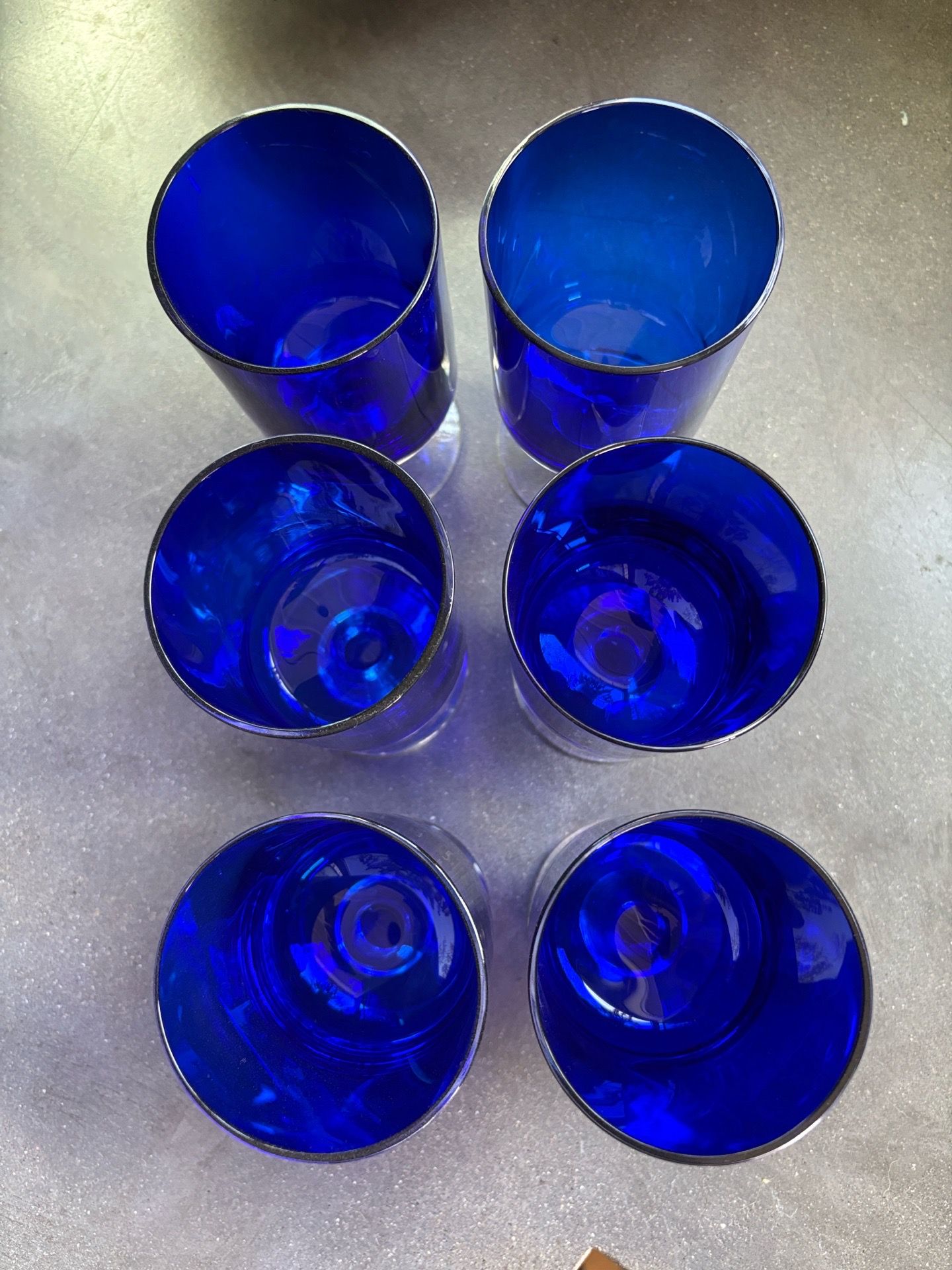 Cobalt Hurricane Wine Glass - Set of 6 (Blue Rose Pottery) - photo 4