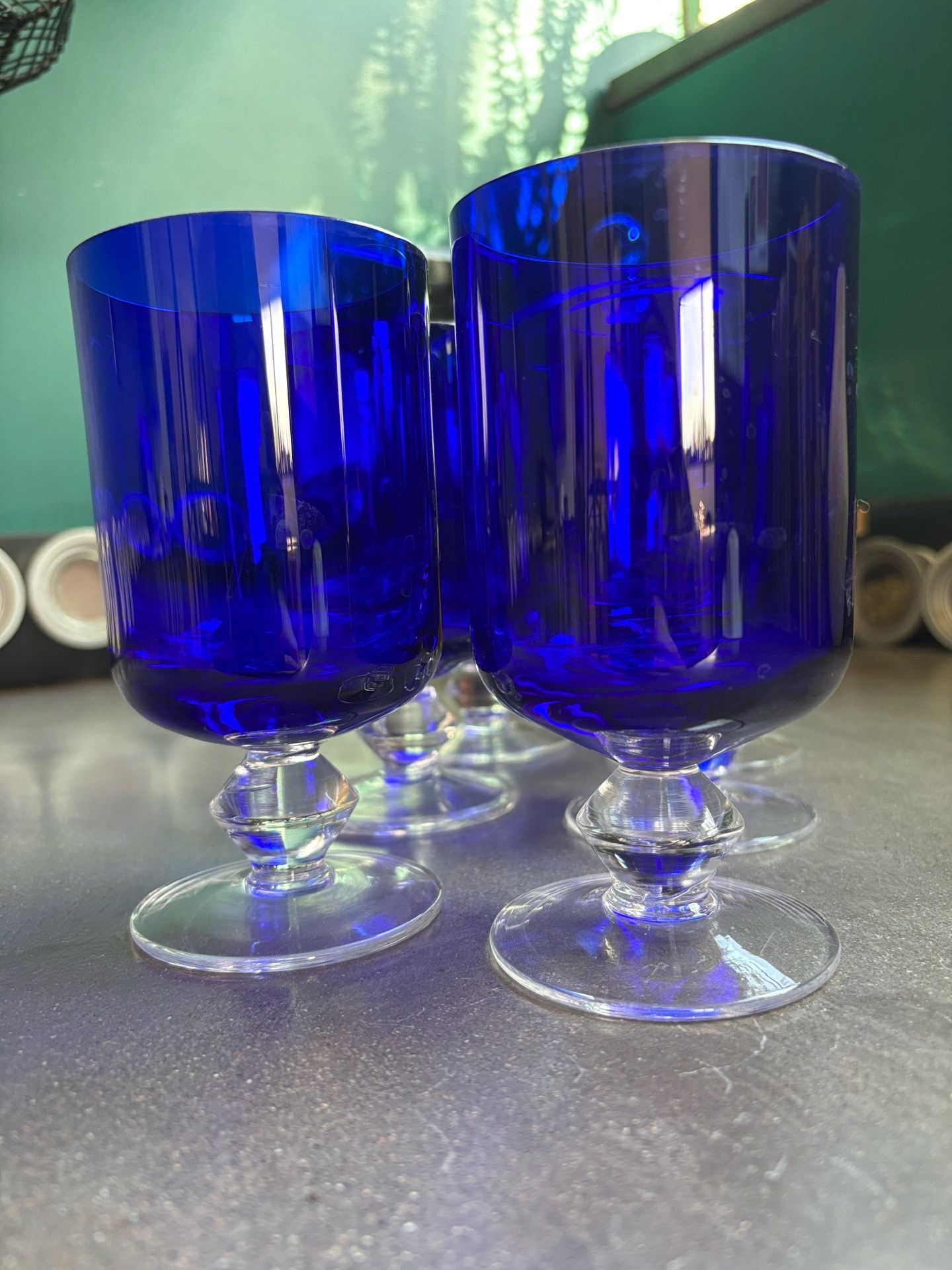 Cobalt Hurricane Wine Glass - Set of 6 (Blue Rose Pottery) - photo 5