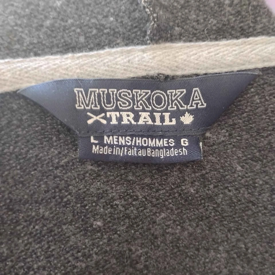 Mens Muskoka Trail Gray Black Zipper Hoodie - photo 3