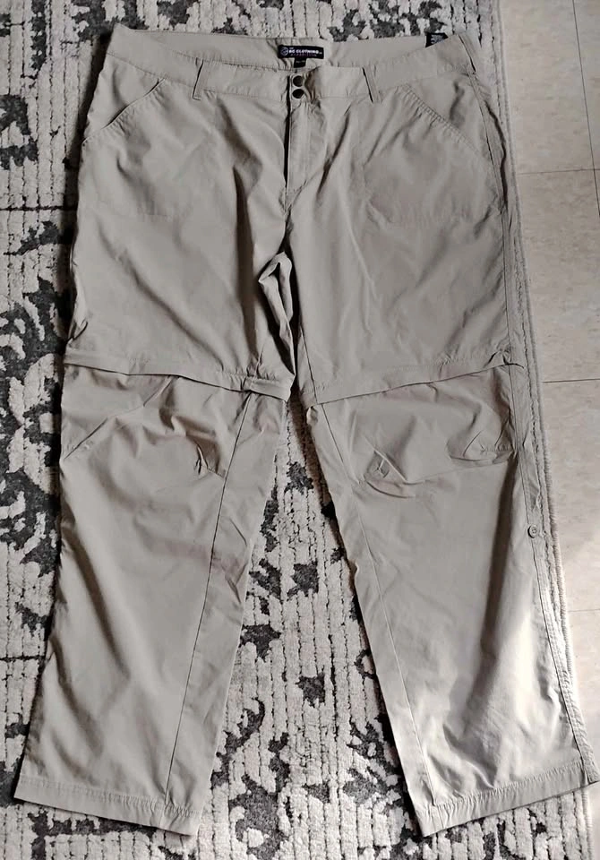 Plus Size Ladies Convertible Beige/Gray Pants