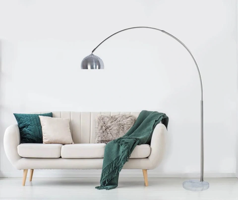 Brush Steel Arched Floor Lamp - photo 5