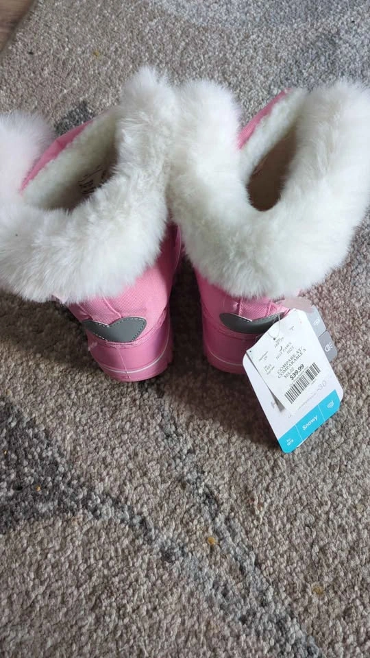 Hot Paws pink cat winter boots new with tags - photo 2