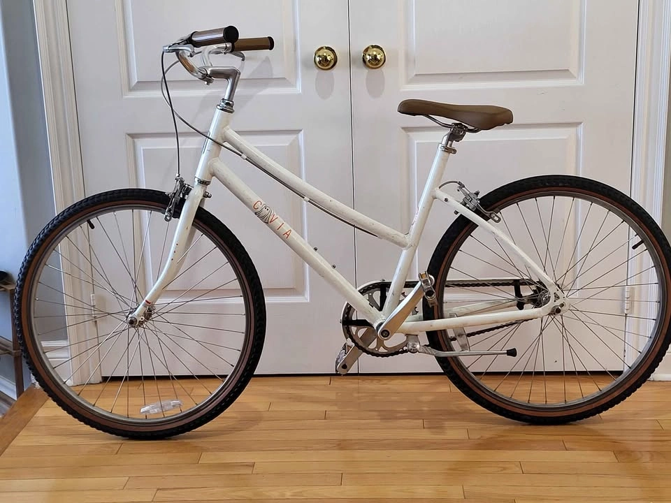 Civia Lowry 1-Speed Step-Thru Bike - Coconut White/Orange - photo 4